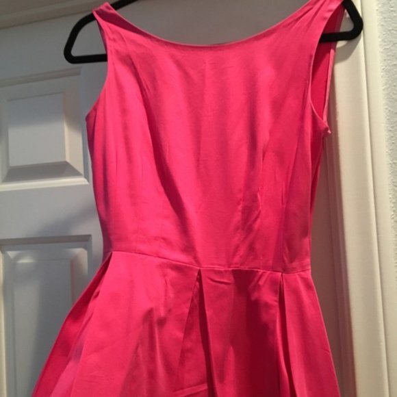 Kate Spade Striped Pink and Cream Pleated Fit and Flare Dress Size 0 - Picture 2 of 9